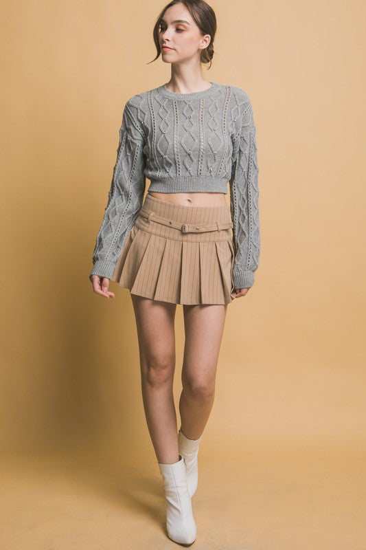 Pleated Falda